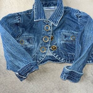 Infant Hanna Anderson Cropped Jean Jacket Size 90